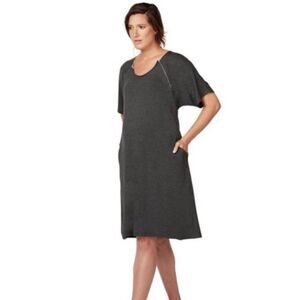 FRIDA Nursing and Delivery Jersey Dress Gown Gray One Size